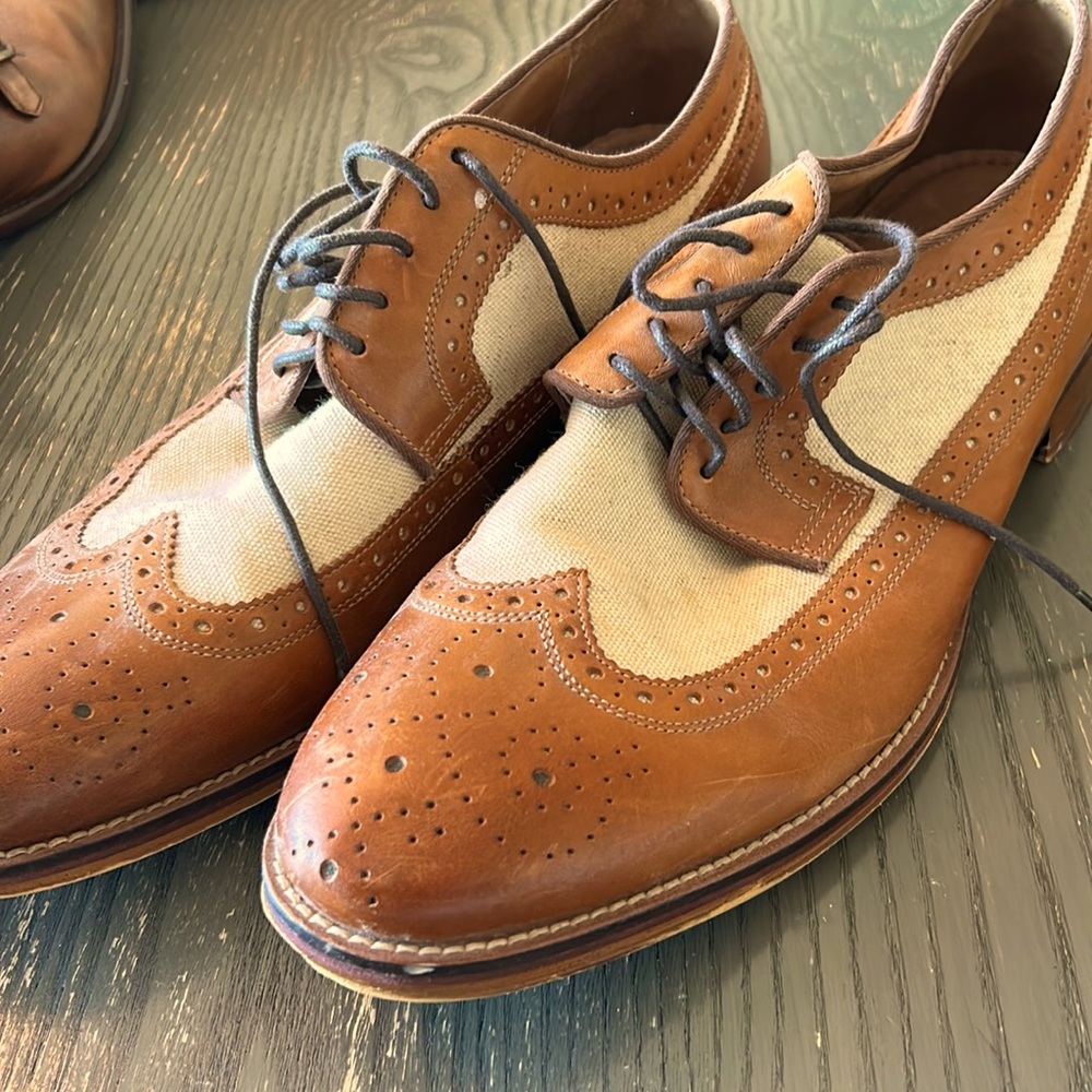 Size 11.5 canvas and leather Oxford lace up